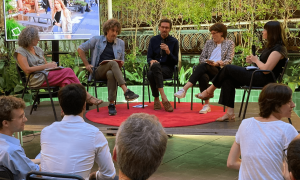 Two hundred people celebrate the European election night