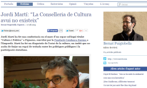 Dinner-colloquium on city and culture with Jordi Martí