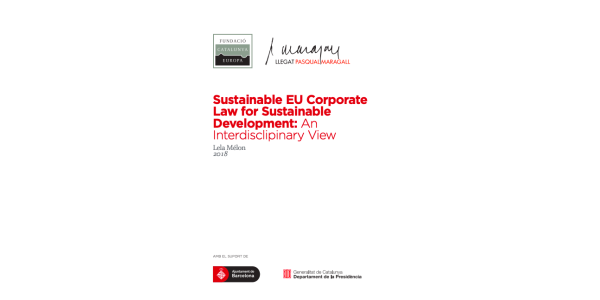 Dret corporatiu de la UE sostenible per un desenvolupament sostenible: Una visió interdisciplinar